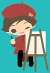 『SY似顔絵デザイン室』キャラクター SYちゃん